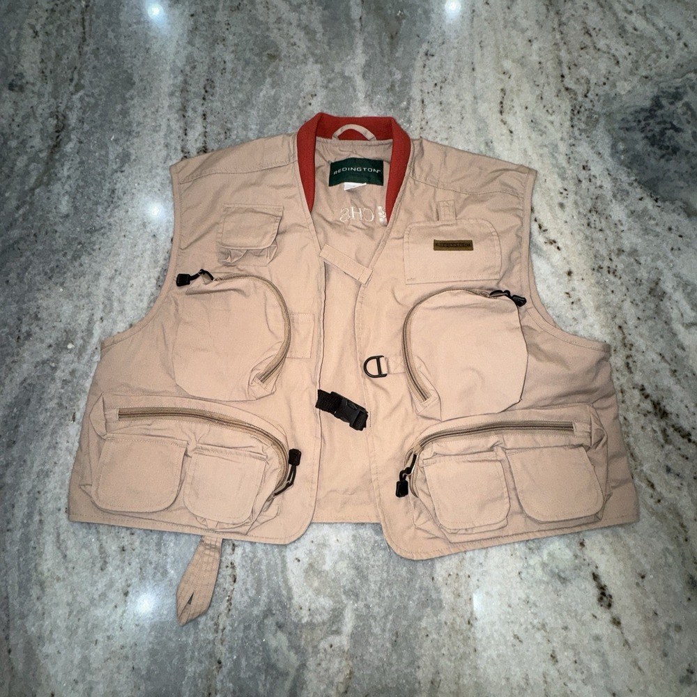 Redington Fly Fishing Best Utility Cargo Pockets‎ Brown Tan Men's Sz XL READ